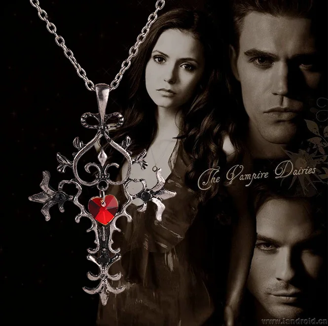 Shadela вампира Дневники Священное Сердце Подвески с крестом cx344|cross necklace|vampire