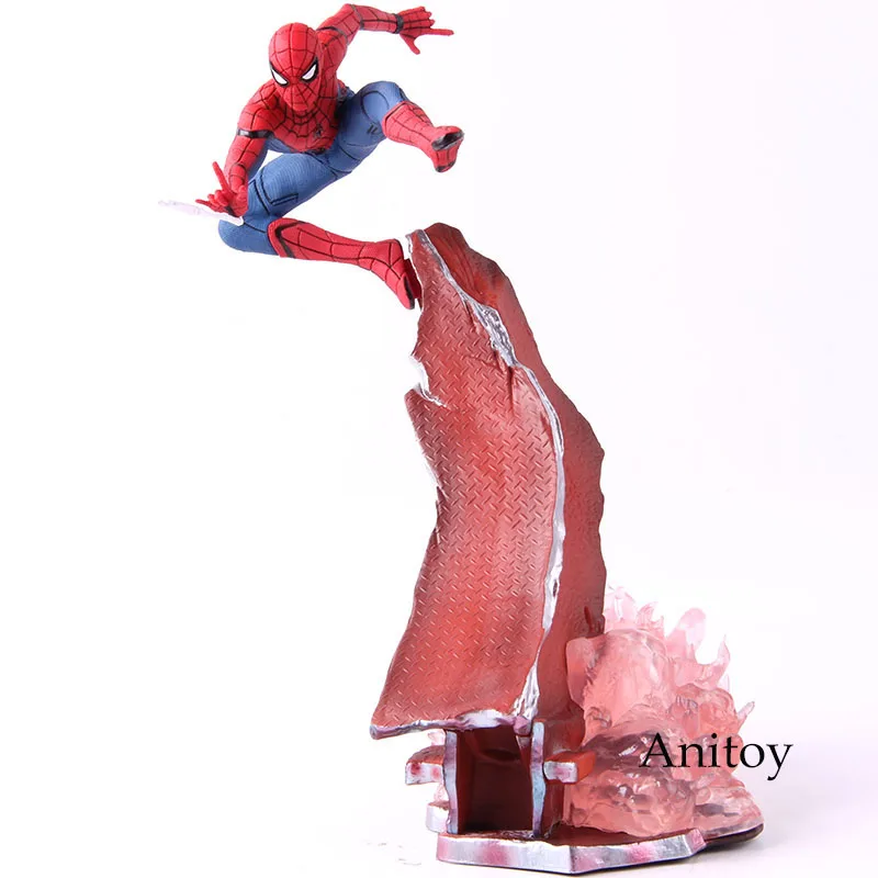 without retail box Marvel Человек-паук возвращение домой Человек-паук 1/10 Масштаб ПВХ Человек-паук Статуя Фигурка Коллекционная модель игрушки - Цвет: without retail box