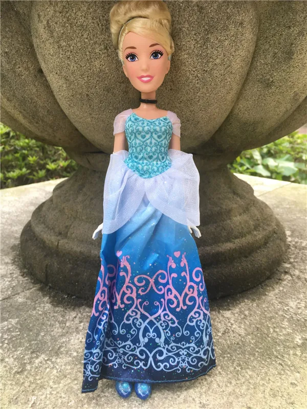Cinderella Disney Princess Royal Shimmer 1" куклы Аврора/Золушка/Мулан/Жасмин/Мерида/Тиана/Ариэль/Pocahontas/Белль/Эльза/Рапунцель без коробки - Цвет: Cinderella