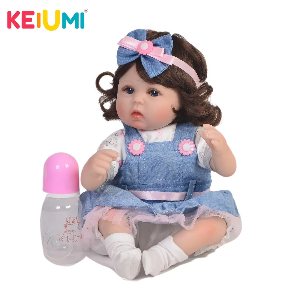 KEIUMI 17 ''модные силиконовые куклы Новорожденные реалистичные принцессы для