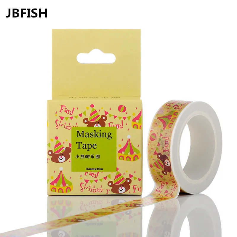 Милый медведь Васи Маскировочная бумажная лента коллаж оригинальный дизайн фото
