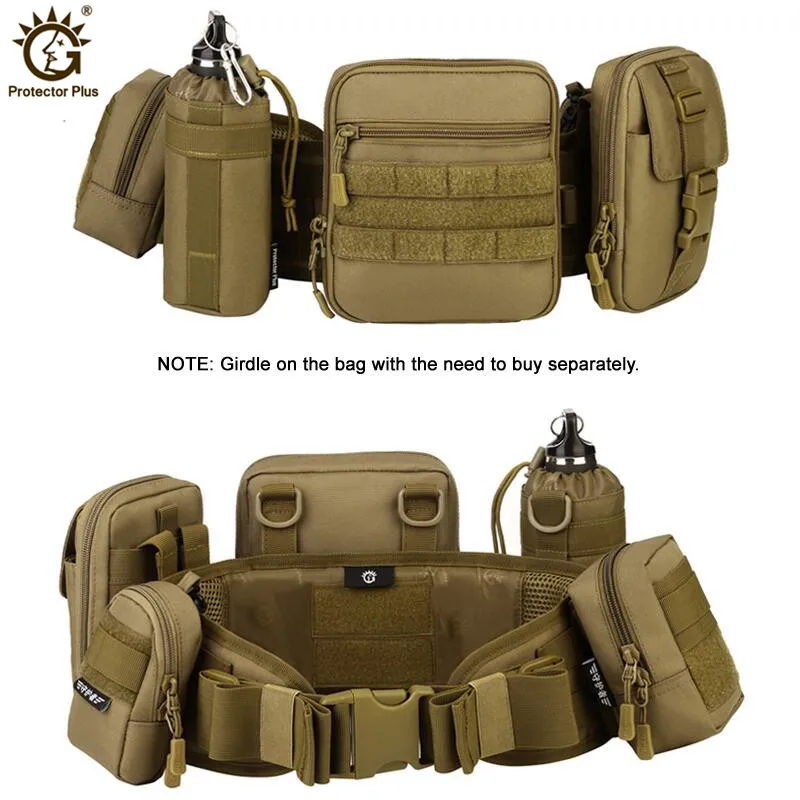 Molle System Tactical Girdle Waist Bag Military Equipment Belt Bag Men Small Army Bag Holder Outdoor Running Pouch Bag