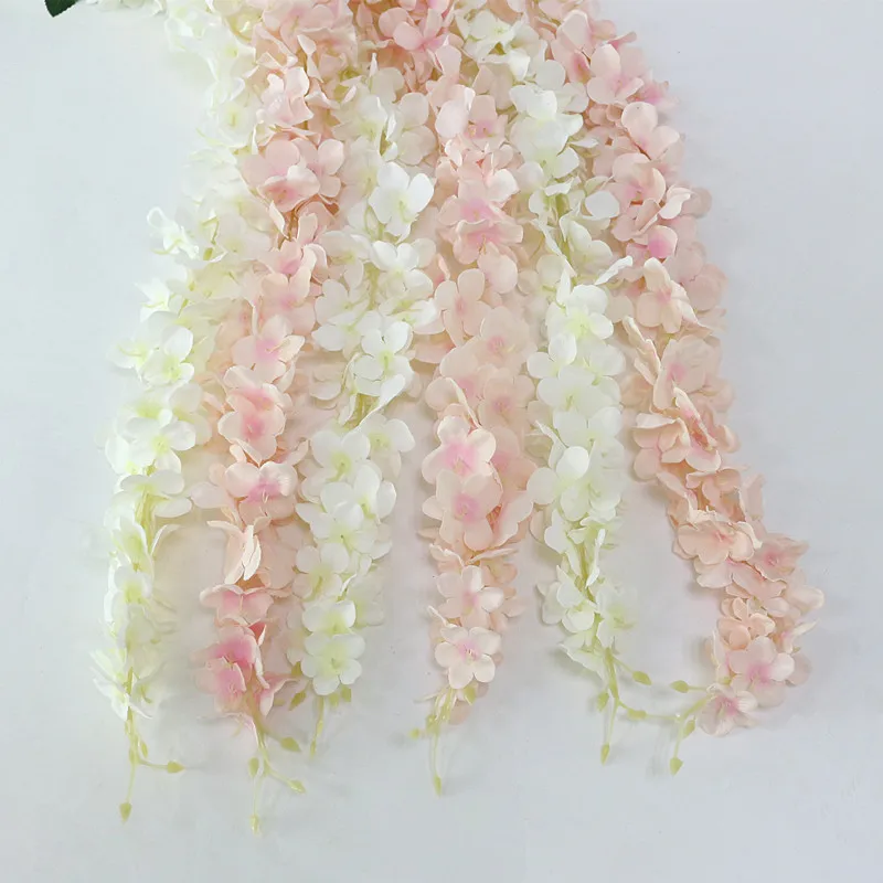 Flone 20 шт. искусственный цветок глицинии из ротанга белая Гортензия лоза Свадебная