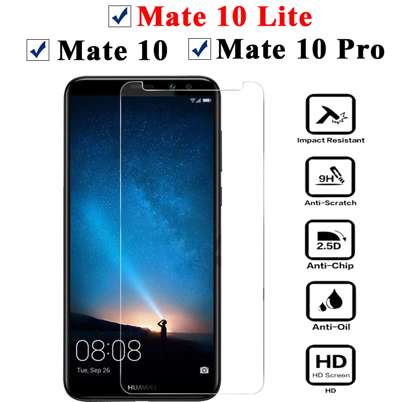 Защитное стекло для Huawei mate 10 lite light glass mate10 pro защита экрана 9h закаленная пленка