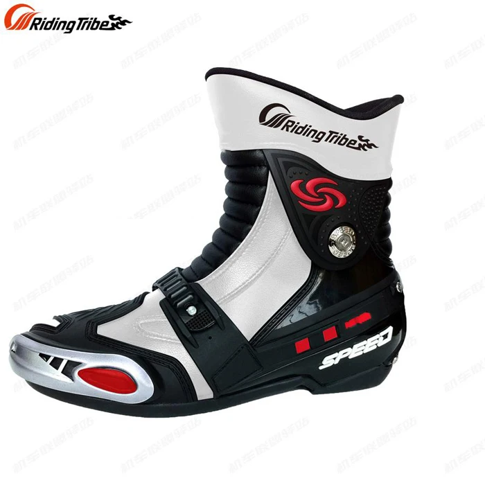 

Riding tribe New Men motorcycle boots racing moto boots motorbike boots bota motocross racing shoes speed black Size 40-45