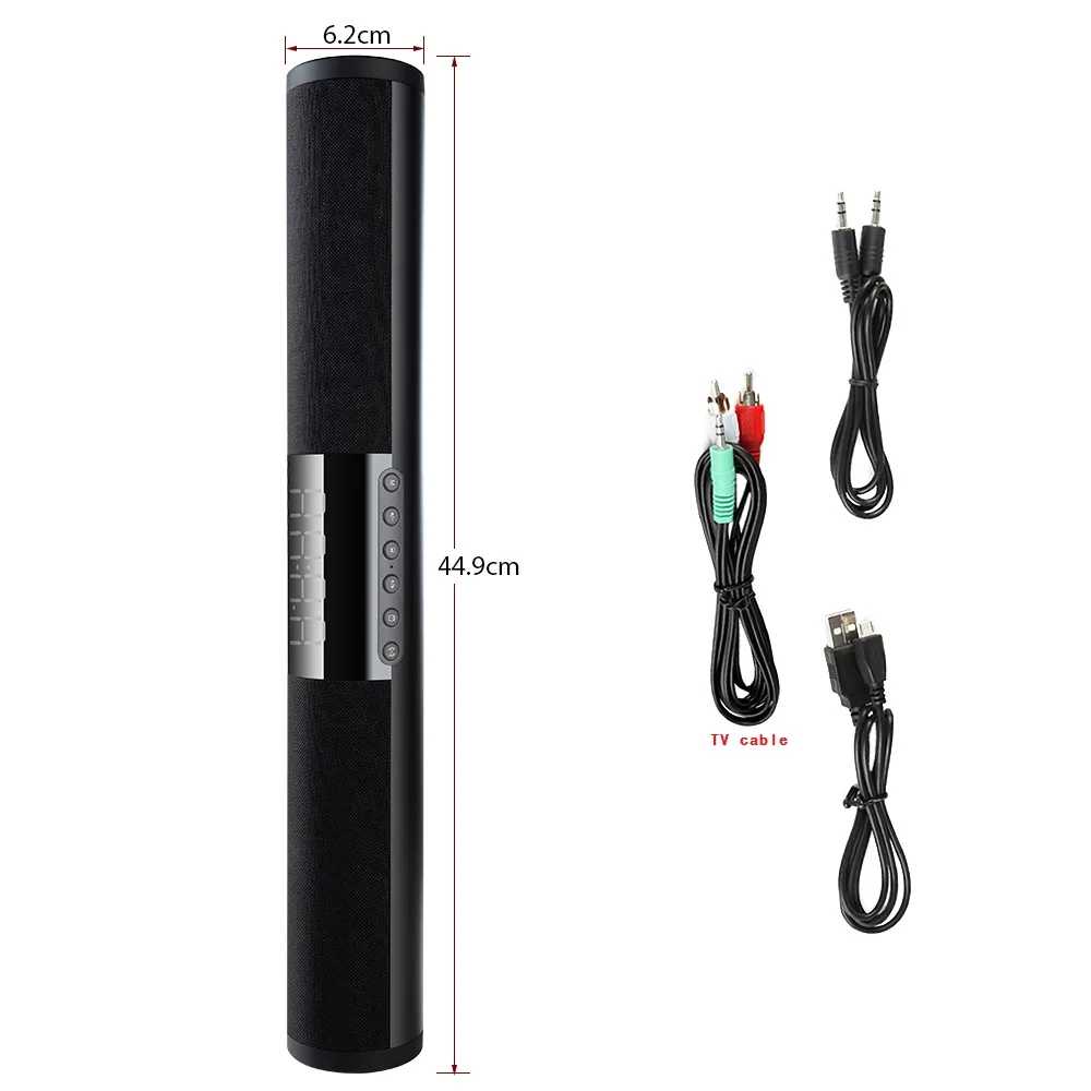 TOPROAD большая мощность Bluetooth динамик стерео беспроводной Саундбар с микрофоном