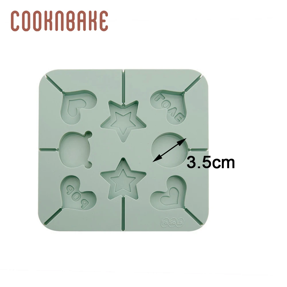 CDY-074 COOKNBAKE силиконовая форма для леденцов в форме сердца форма для шоколадных конфет форма для выпечки в виде леденца силиконовая форма для украшения торта Форма для выпечки в форме звезды лоток для льда - Цвет: CDY-074