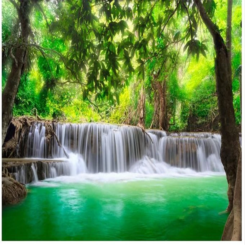 3d настенные фрески по индивидуальному заказу обои 3 d hd jungle river водопад украшение