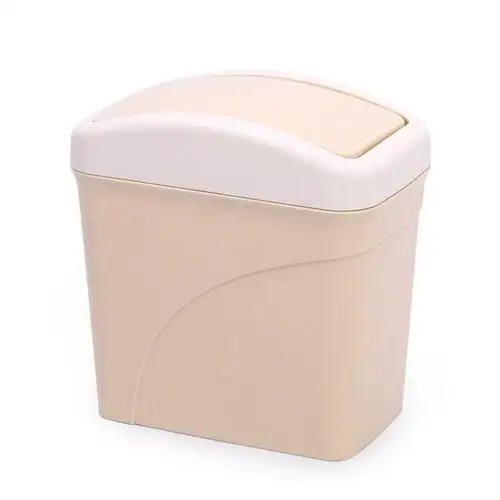 Large rectangular be Пластиковые мусорные ящики, 6 цветов, ручка, мусорное ведро, мусорное ведро, креативная Бытовая мини-мусорная корзина, Настольная бумага, кухонные ящики для хранения - Цвет: Large rectangular be
