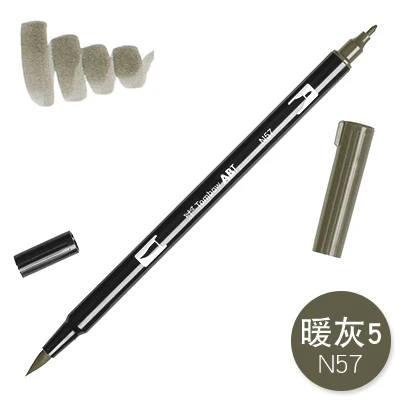 TUNACOCO, 1 шт., AB-T, японская TOMBOW ручка, двойная головка, маркеры, цветная мягкая кисть, ручка, водный маркер, ручка для рисования, принадлежности bb1710080 - Цвет: N57