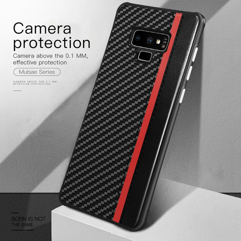 Carbon Fiber PU Leather Case For Samsung Galaxy S10 Plus Note9 S9 S8 Lite Back Cover for S10e S10+ S 10 e |