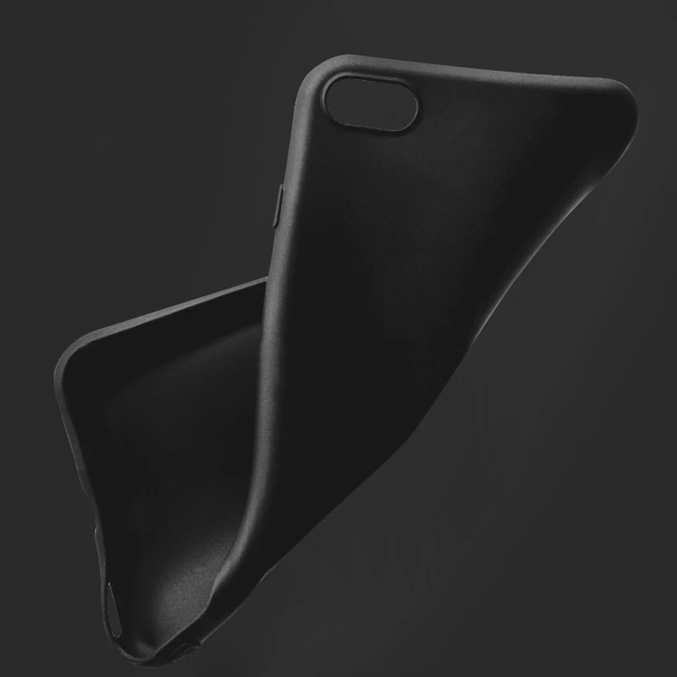 Slim Black Color Matte Touch Silicone Case For iphone 7 SE 5 5s 6 6s 8 X Plus Cover Rubber Candy TPU Shell Phone Cases Fundas |