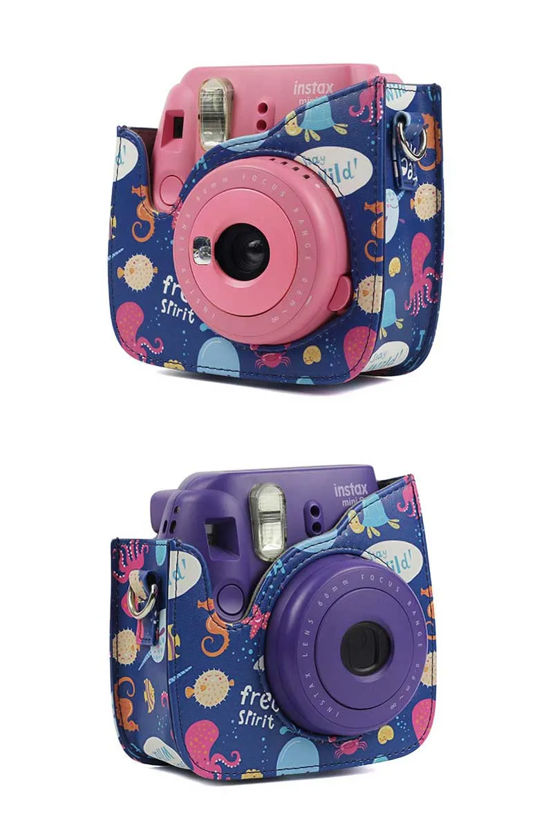Чехол из искусственной кожи для камеры на плечо для Fujifilm Instax Mini 8 8+ 9 камера мгновенная Защитная крышка