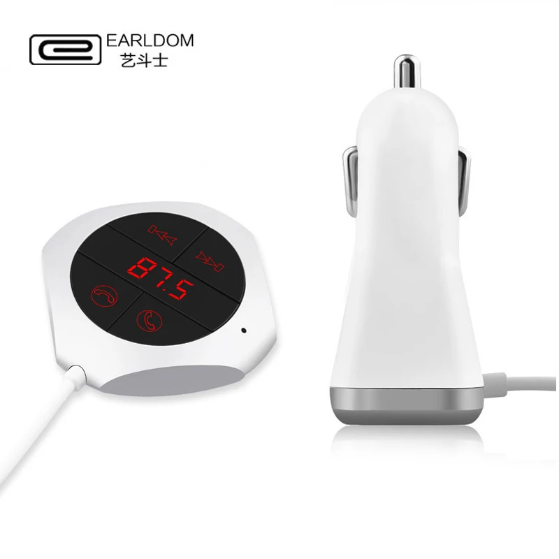 Earldom ET-M17 для использования в автомобиле, зарядное устройство USB для сотового телефона, bluetooth-приемник, адаптер, поддержка громкой связи, MP3, SD карта, fm-радио