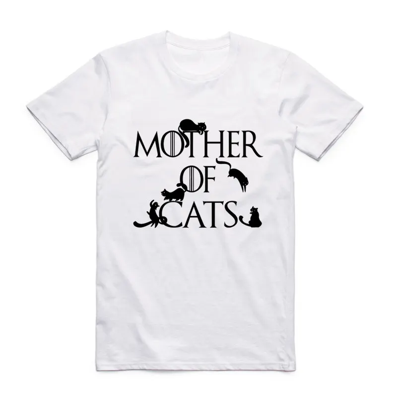 Asian Size Men And Women Print Mother Of Cats Fashion T Shirt O-Neck Short Sleeve Summer Casual Funny Adult T-shirt HCP985 | Мужская