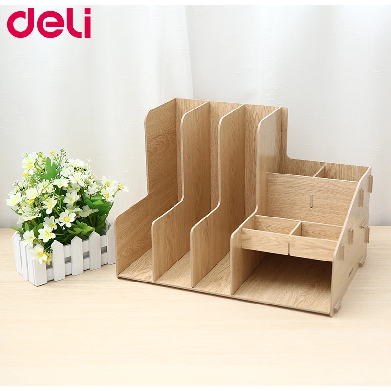 Deli деревянная рама для файлов DIY портфель хранения столешница дерева