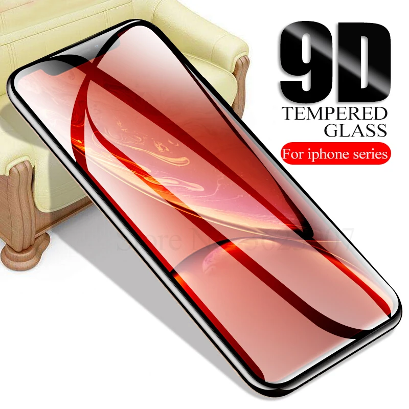 Защитное стекло закаленное 9D для iphone 11 pro 2019/6/7/8 plus/apple x/xs max/xr | Мобильные телефоны и