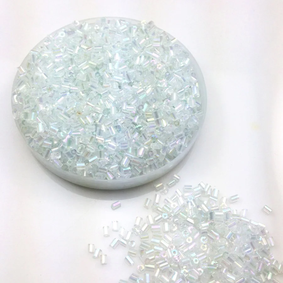 Прозрачные разноцветные бусины разделители 16 г 1000 шт. 2х3 мм|jewelry golden|jewelry organizerbeaded