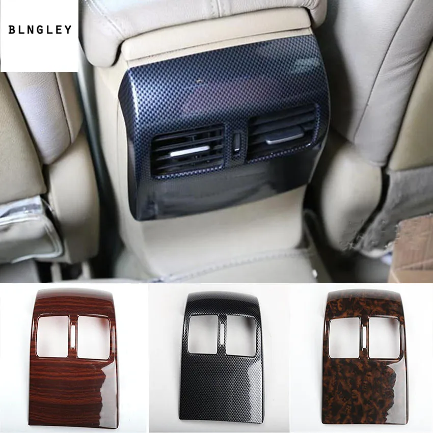 1pc ABS carbon fiber grain or wooden rear air conditioning outlet decoration cover for 2008-2012 HONDA Accord MK8 | Автомобили и