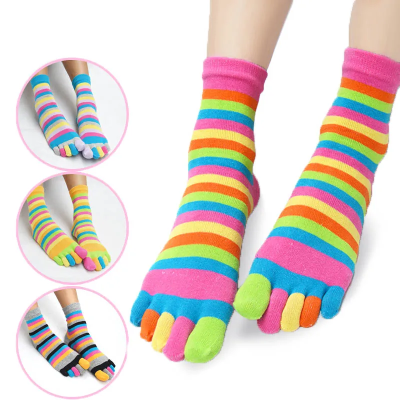 Модные носки с пятью пальцами для девочек Calcetines хлопковые повседневные Мягкие