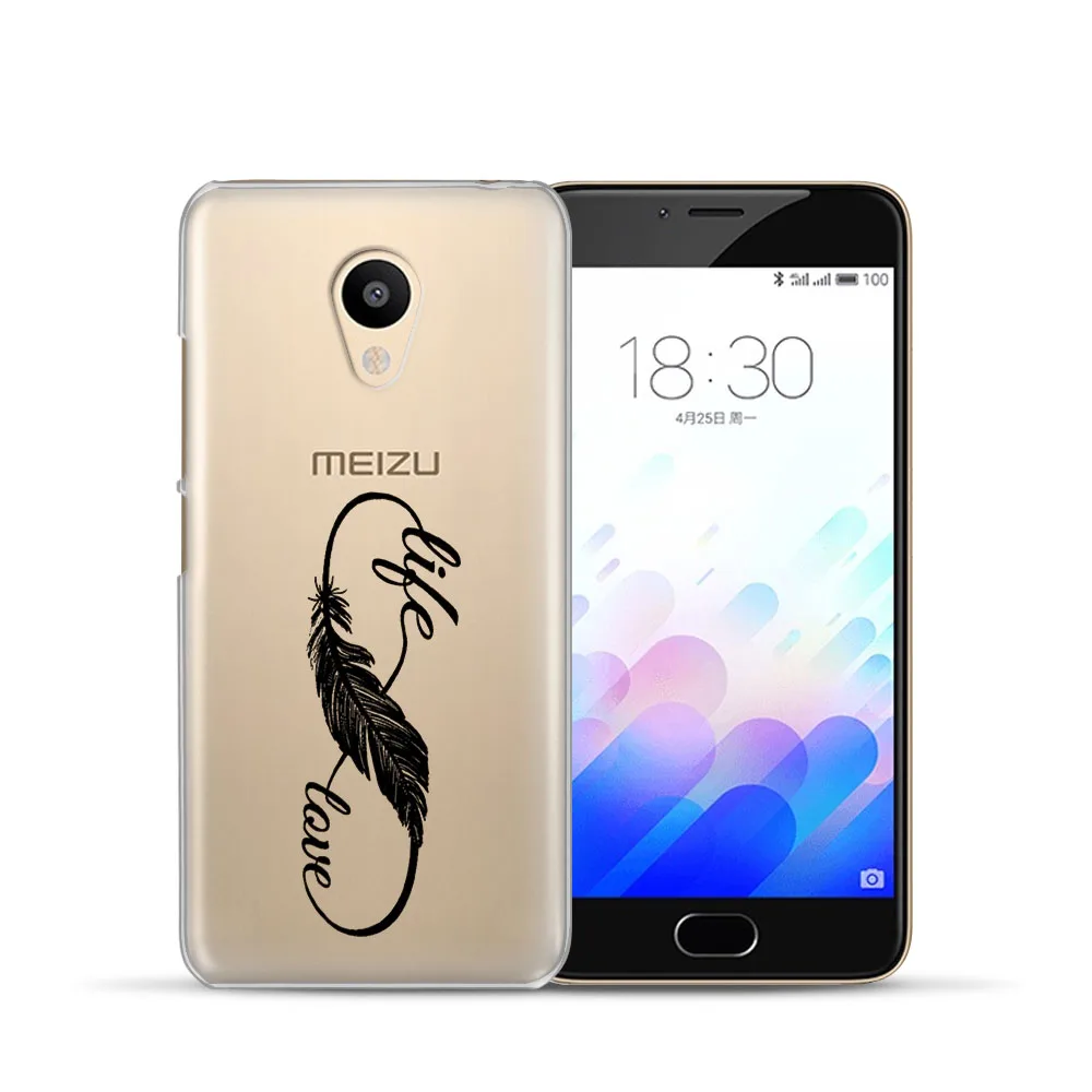 Модный чехол для телефона Meizu U20 10 M6 5 Note M5S 5C M3 3s Pro6 бабочка перо силиконовый