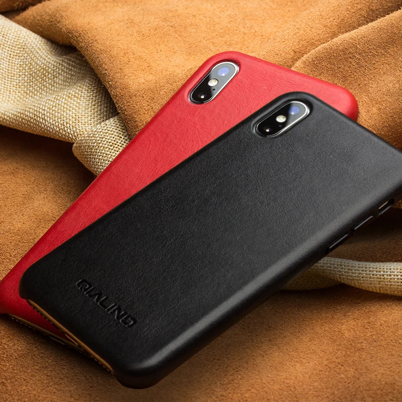 Qialino Роскошный чехол для iPhone XS Макс Обложка натуральная кожа с покрытием ПК