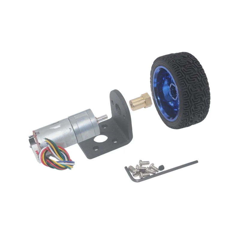 DiY Arduino gear ed двигатели 6 в 12 В 24 В DC мотор-редуктор с кодером и 65 мм Соединительный комплект колеса для DIY робот умный автомобиль мотор-редуктор