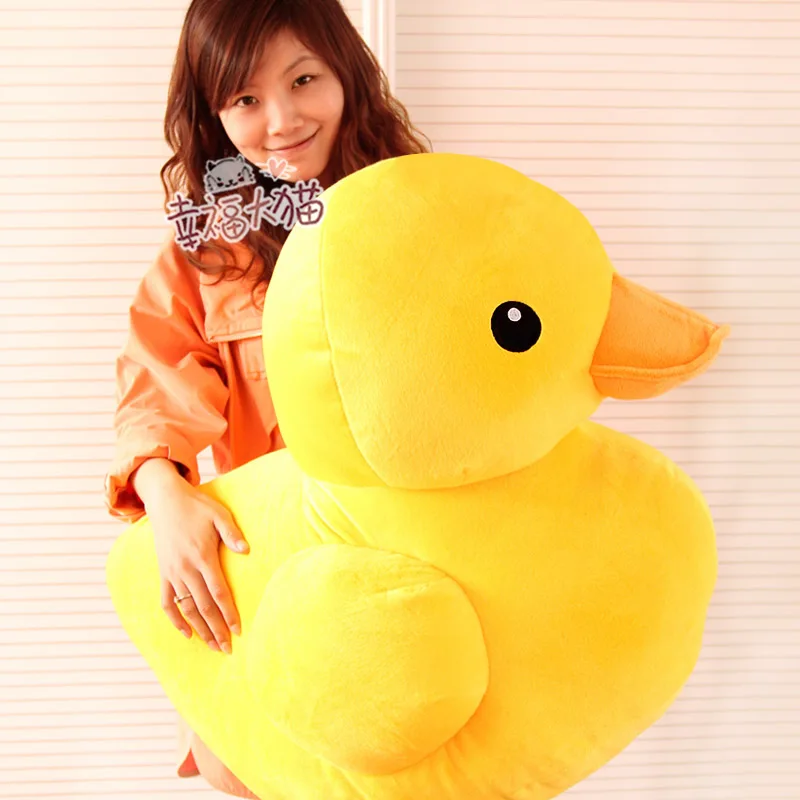 Большой желтый утка милый маленький плюшевые игрушки куклы подушка королева