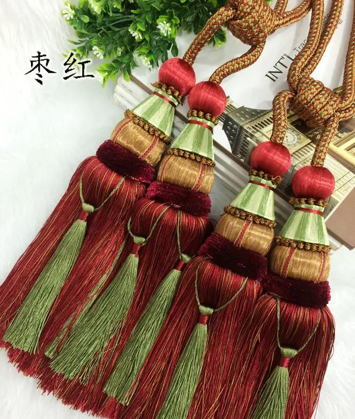 2 шт./лот занавески Висячие шаровые на бретельках подвеска с кисточками двойной