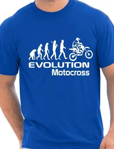 Смешная Мужская футболка для мотокросса Evolution Of Motocross подарок на день рождения