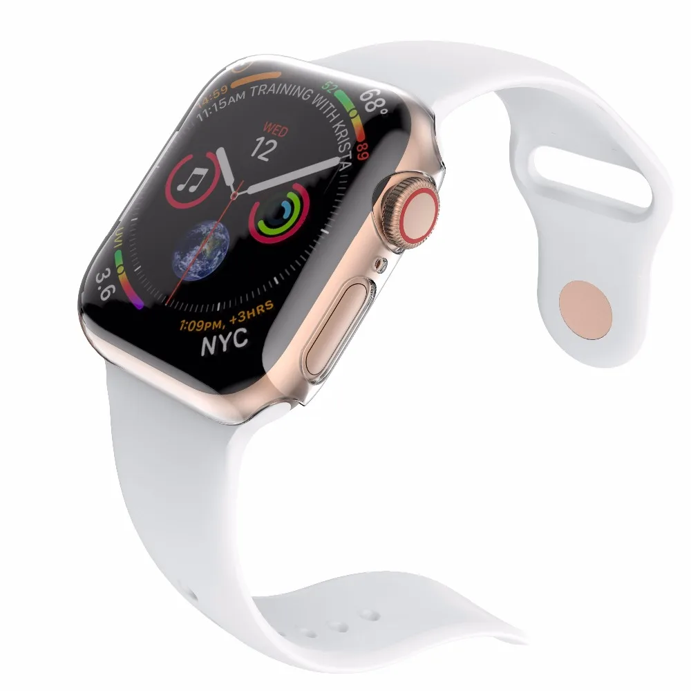 Ультратонкий Прозрачный чехол для Apple Watch Series 4 5 6 40 мм 44 пластиковый Watch|Ремешки