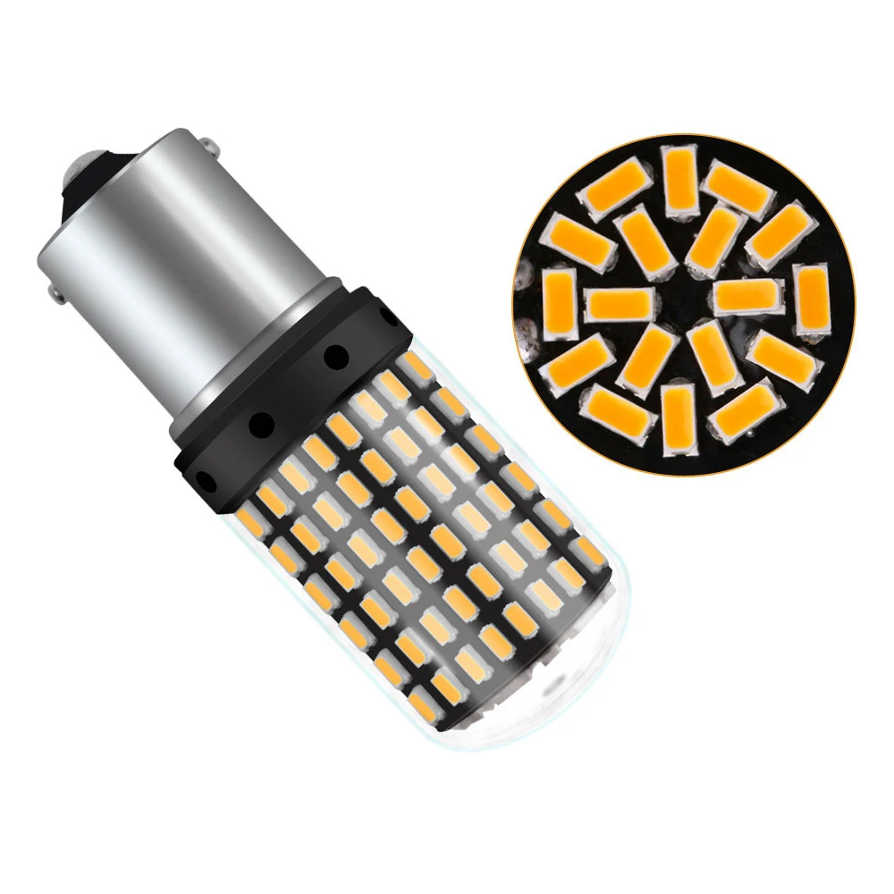 1 шт. T20 7440 W21W светодиодный лампы 3014 144smd CanBus без ошибок 1156 BA15S P21W BAU15S PY21W светильник