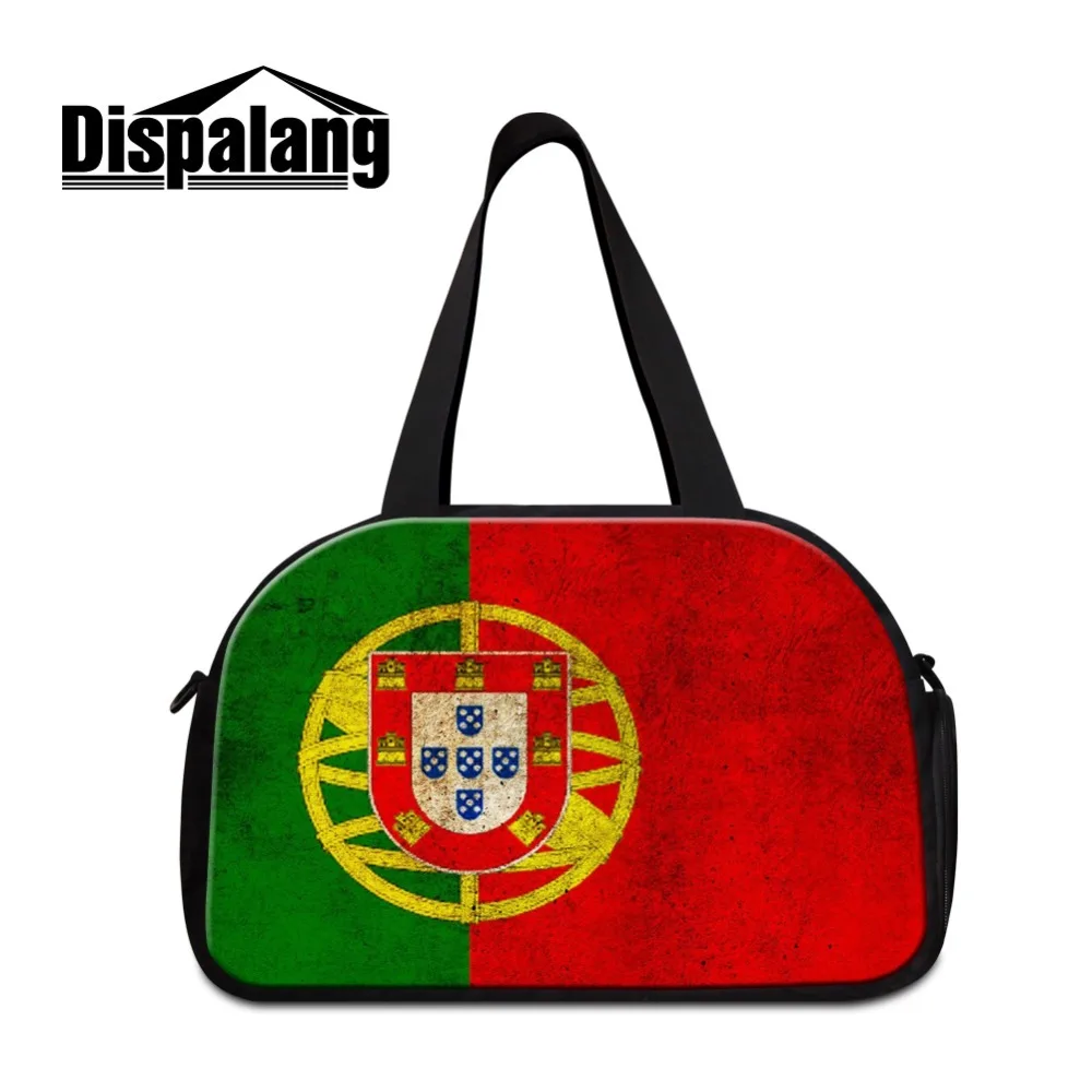 

Dispalang Adults Travel Totes Overnight 600D Bag for Lady Wear Clothing Pants Weekend Duffle Bag Fashion Prints National Flag