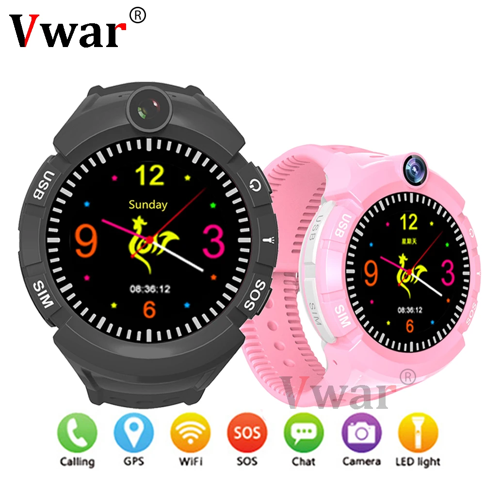 Vm50 Q360 Детские умные часы с Камера gps WI-FI местоположение ребенка smartwatch SOS анти-потерянный монитор трекер детские наручные PK Q528