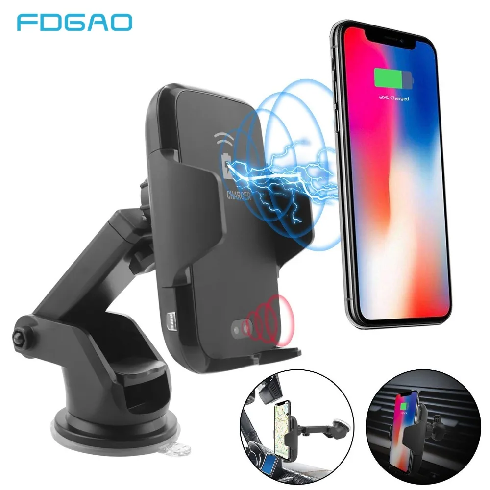 Беспроводное зарядное устройство FDGAO 10 Вт Qi для iPhone 11 XS Max XR 8 автоматическое