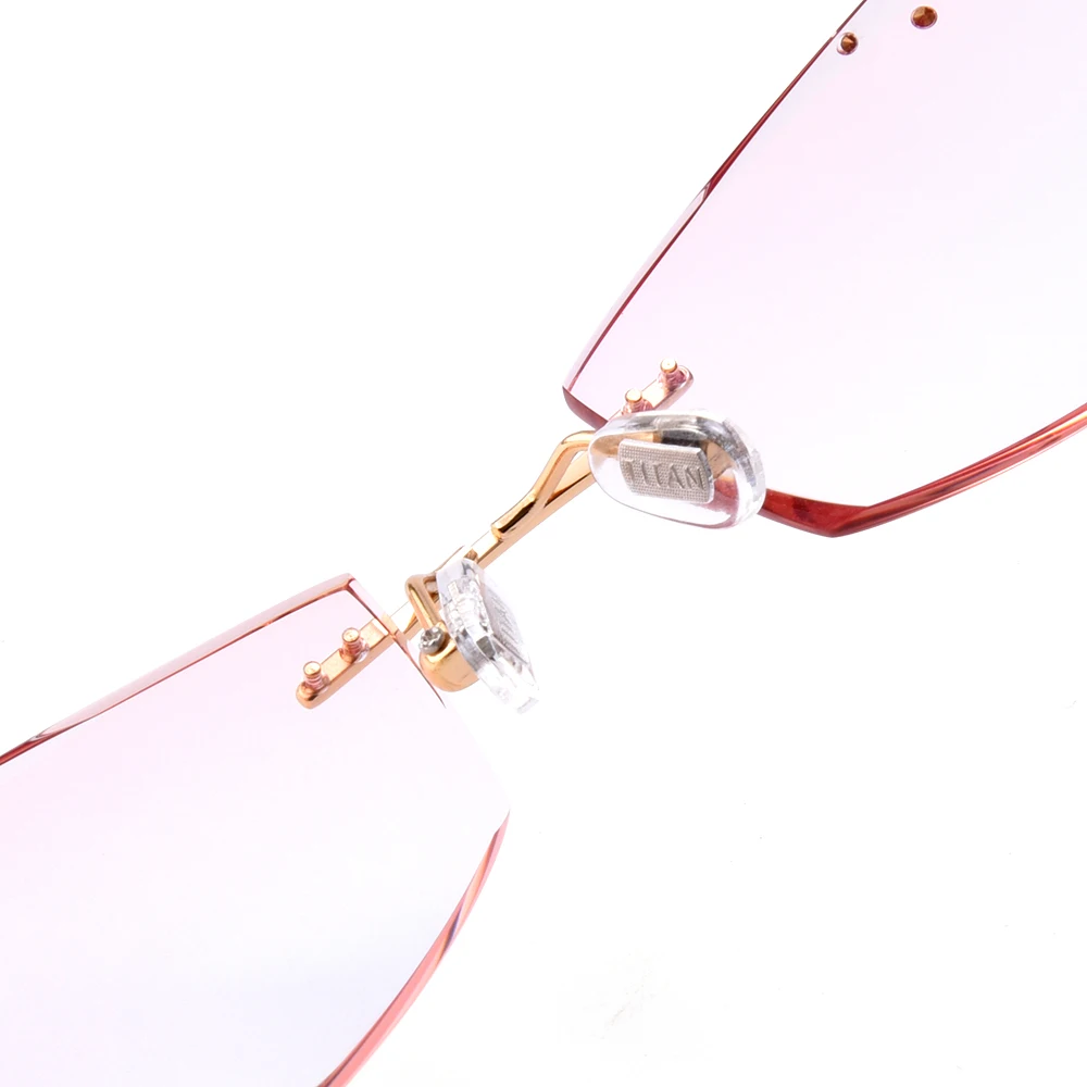 Gmei оптический q18081 Rimless алмазные Резка Оптические стёкла очки Рамки для Для женщин