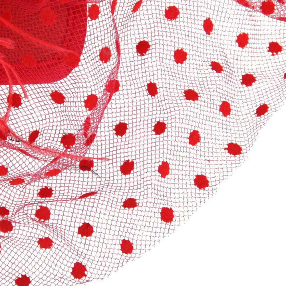 Ретро стиль клетка для птиц сетка свадебная фата перо головной убор заколка