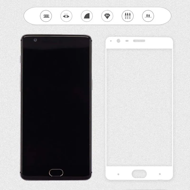 Для oneplus 3 три полное покрытие 9 9н твердость закаленное стекло экран протектор
