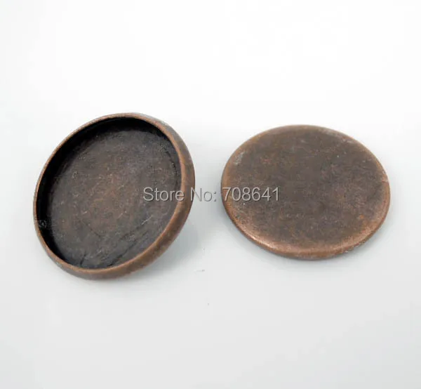 Пустые Круглые Гладкие ободки для подносов опоры настройки стеклянных кабошонов