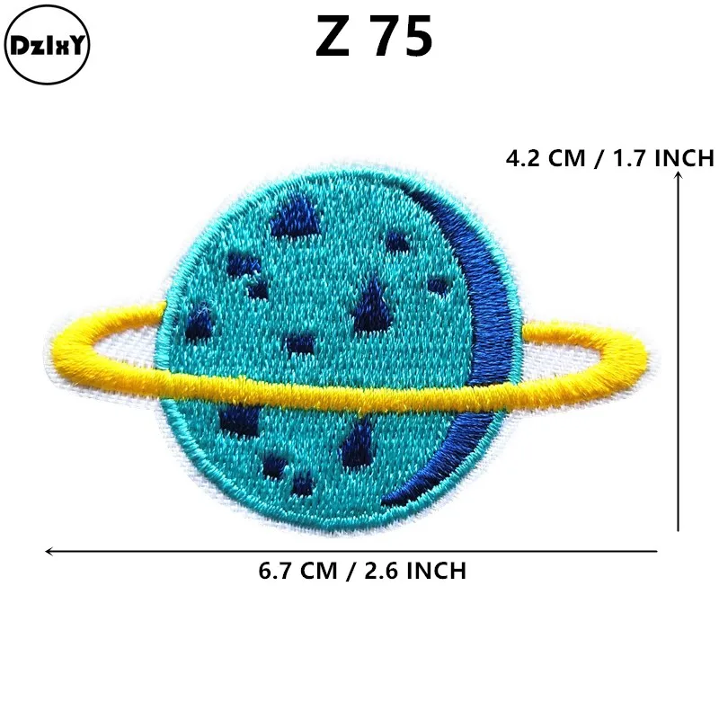 1-PCS-Z-75 46 стилей) нашивки инопланетяне для одежды НЛО вышитые аппликации железо на космонавте значки полосы планеты наклейки на одежду - Цвет: 1-PCS-Z-75