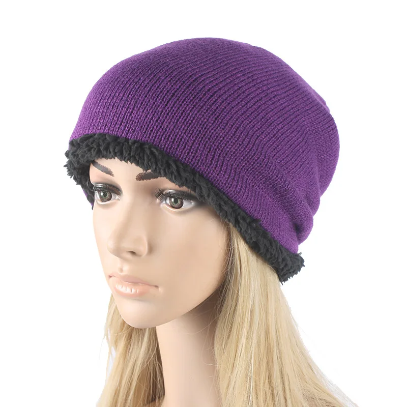 

VISNXGI Women Men Knitted Hat Thick And Warm Winter Cap Casual Beanies Solid Color Hip-hop Skullies Bonnet Beanie Hat Unisex