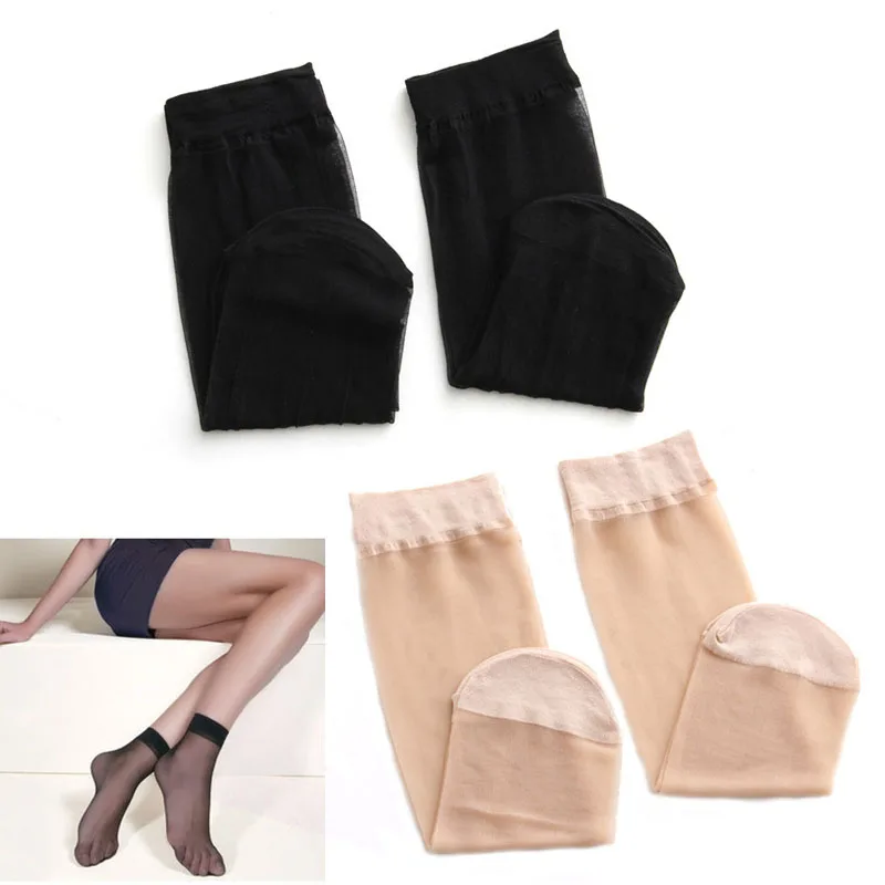 5 пар женские носки 2017 короткие тонкие прозрачные шелковые с кристаллами летние