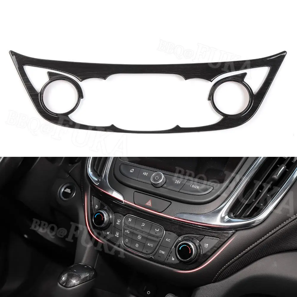 Car Center Control Air Condition Button Switch Panel Cover Trim Fit For Chevrolet Equinox 2017-2018 Silver/Black Wood Grain | Автомобили и