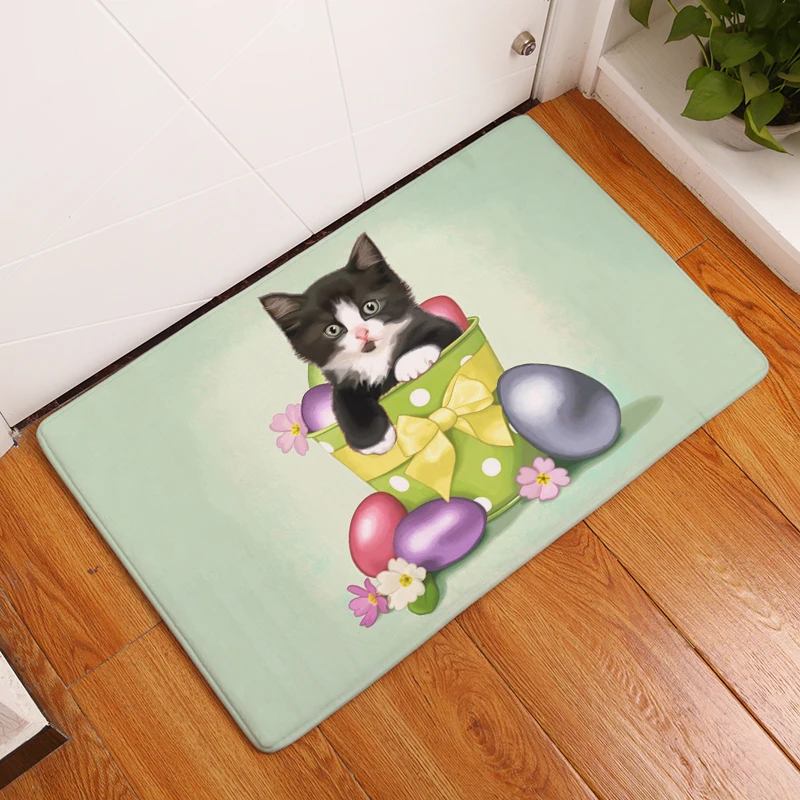 2017 мультяшный стиль коврики с изображением кошек нескользящий напольный коврик