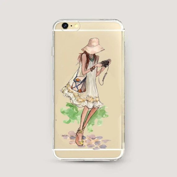 Роскошные модные сумка для покупок девушка чехол iPhone X 6s 5 5S se 7 Plus телефона из