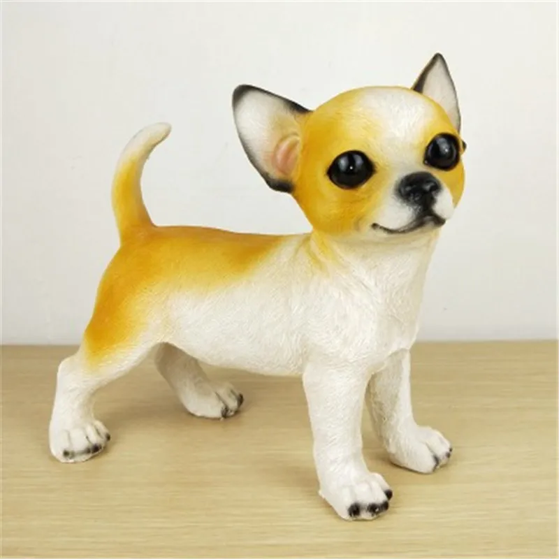 Милый щенок статуя моделирования Животные изображениями кота и собаки Косплей