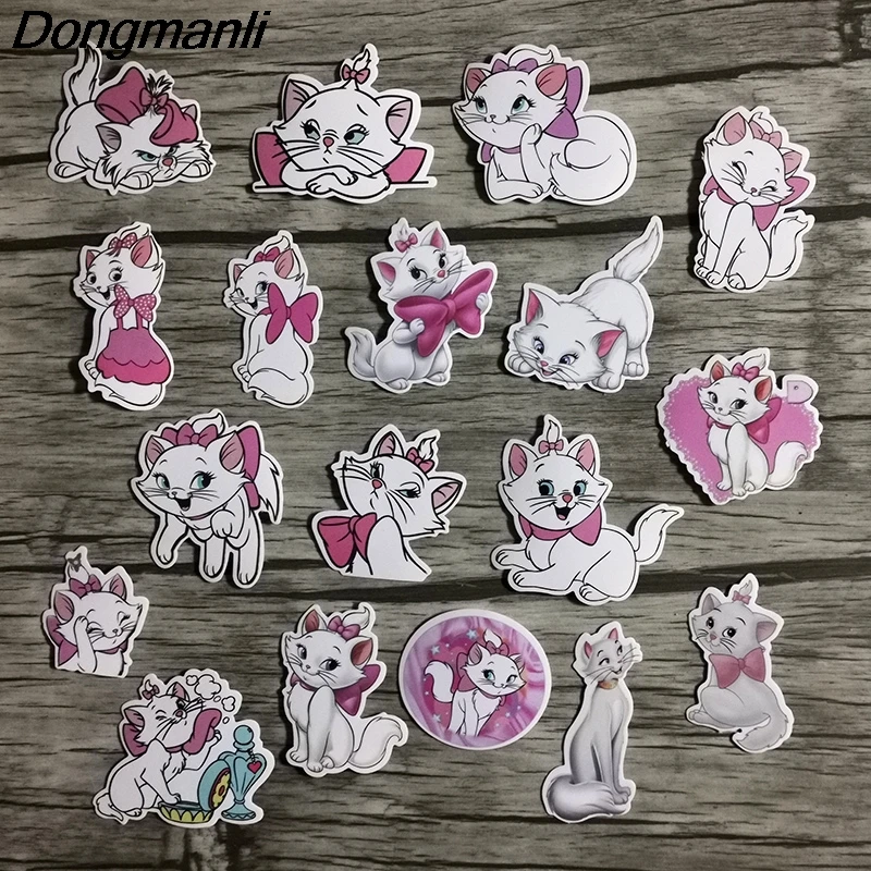 56 шт. Marie Cat мультфильм Скрапбукинг для домашнего декора Настенный ноутбук телефон багаж ноутбук велосипед Стикеры для альбомов DIY Наклейка M2653