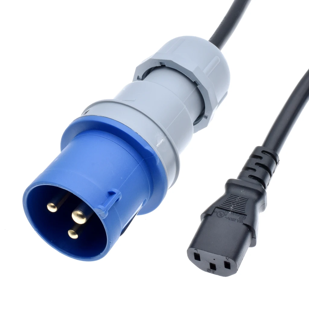 IEC309 316P6 до IEC320 C13 Соединительный шнур питания соединительное устройство с 14