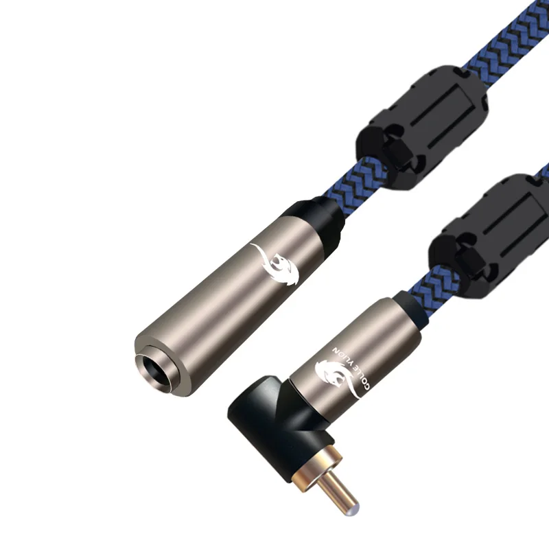 Аудиокабель Audiophile женский 6 35 мм к RCA штекеру для микшерной консоли усилитель TS Jack