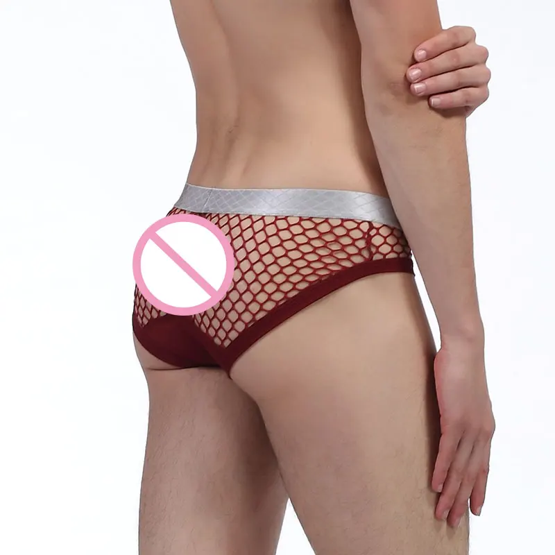 Прозрачные мужские сексуальные бикини нижнее белье Calzoncillos Hombre слипы полиэстер